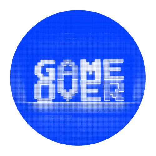 Text from a retro video game saying 'GAME OVER'. A player would get a 'GAME OVER' when they failed to follow instructions or understand the goal.